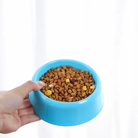 Candy Color Plastic Pet Bowl Dog Cat Universal Feeding Bowl Water Bowl Anti Rollover Pet Tableware For Dogs And Cats