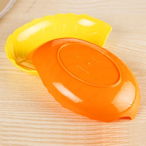 Creative Candy Color Leaf Shaped Plastic Fruit Plate Minimalist Snack Plate Dry Fruit Dish Home Storage Tray