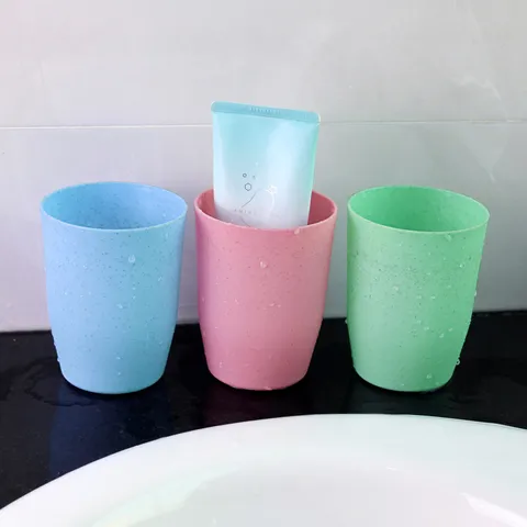 Nordic Style Plastic Mouthwash Cup Frosted Toothbrush Cup Couple Wash Cup Household Gargle Cup Bathroom Accessories
