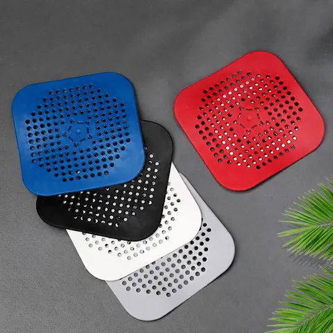 Square Anti-Clogging Silicone Sink Strainer Kitchen Deodorant Floor Drain Cover Bathroom Sewer Filter Hair Catcher
