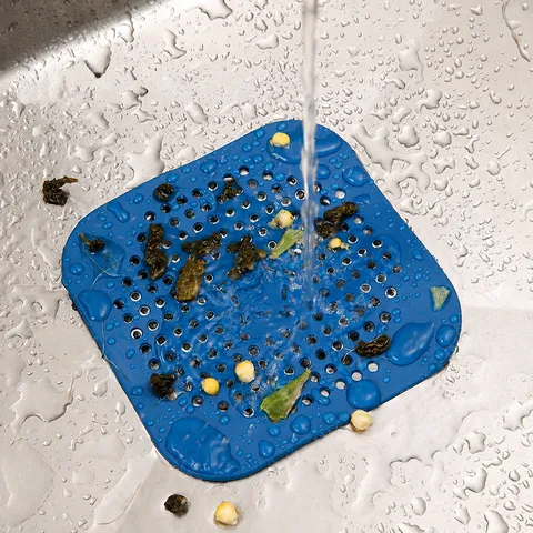 Square Anti-Clogging Silicone Sink Strainer Kitchen Deodorant Floor Drain Cover Bathroom Sewer Filter Hair Catcher