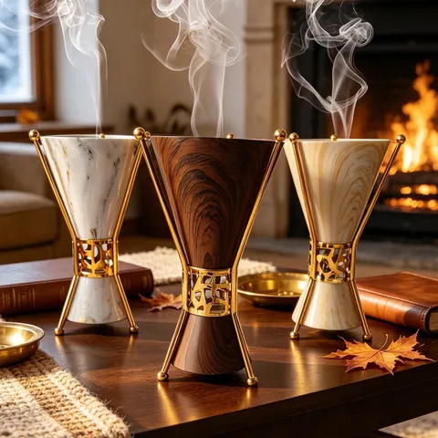Arabic Style Metal Incense Burner Luxury Handheld Hollow Aromatherapy Censer Home Office Decorative Incense Holder