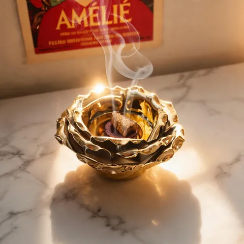 Lujo Chapado en Oro Cerámica Loto Quemador de Incienso Aromaterapia Censer Decoración del Hogar Soporte de Fragancia