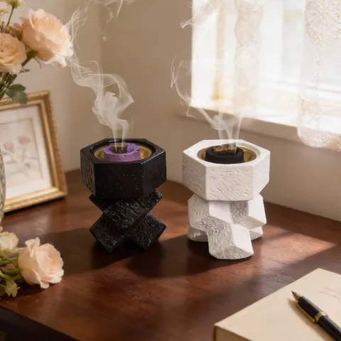 Middle Eastern Arabic Incense Burner Creative Cross Knot Resin Aromatherapy Censer Home Office Decor Incense Holder