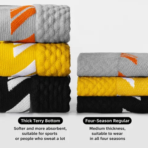 Men Women Sports Running Socks Breathable Athletic Loop Cushion Training Crew Socks