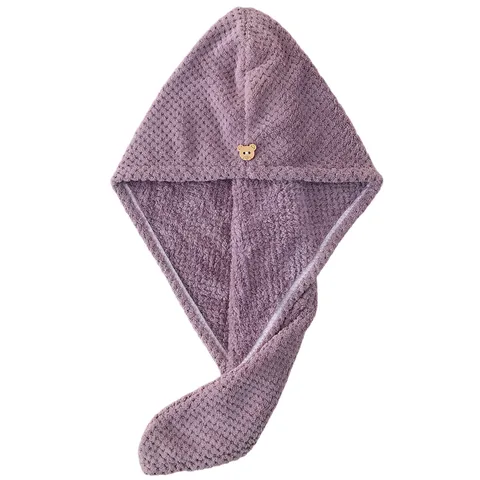Gorro De Secado De Cabello De Forro Polar De Coral Absorbente De Secado Rápido Suave Amigable Con La Piel Toalla De Pelo