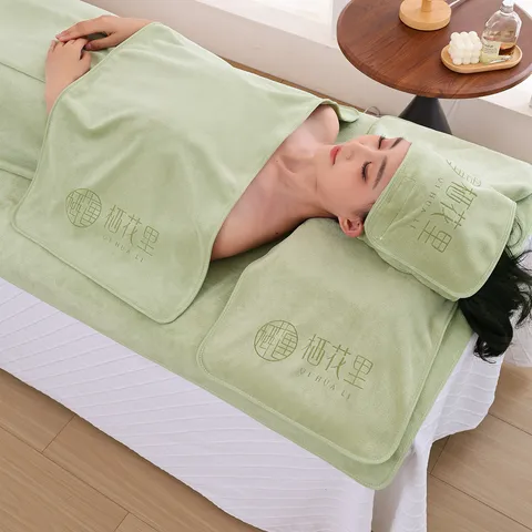 Thickened Microfiber Beauty Salon Towel Set Spa Bed Cover Bath Skirt Absorbent Quick Drying Skincare Bed Sheet Towels
