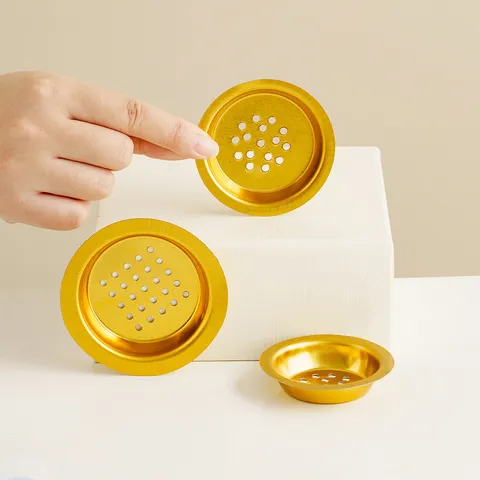 Metal Incense Burner Gasket Censer Cup Accessories Hollowed Out Hardware Parts For Home And Office Decor