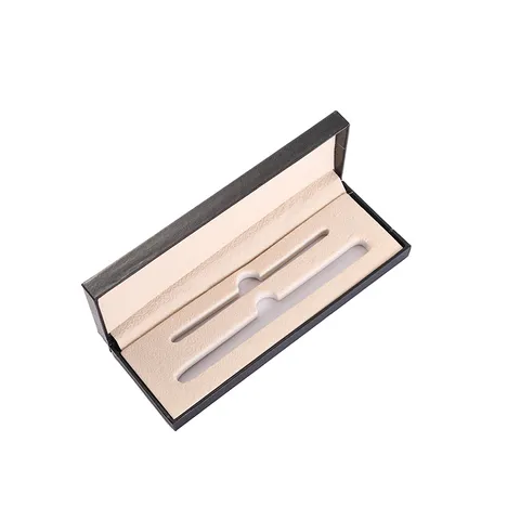 Caja de Regalo de Plástico Negro para Bolígrafo Caja de Almacenamiento de Negocios Estuche de Embalaje Vacío para Recambios Organizador de Papelería