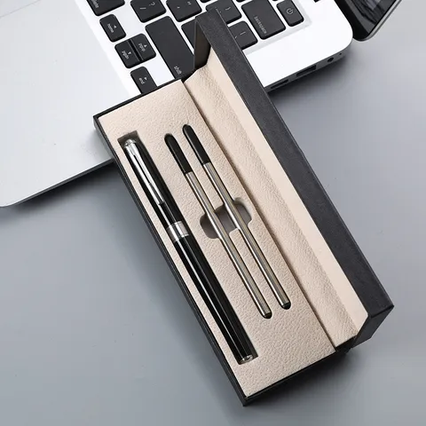 Zakelijk Minimalistisch Metalen Balpen Set Luxe Kantoor Schrijfpen Met Geschenkdoos