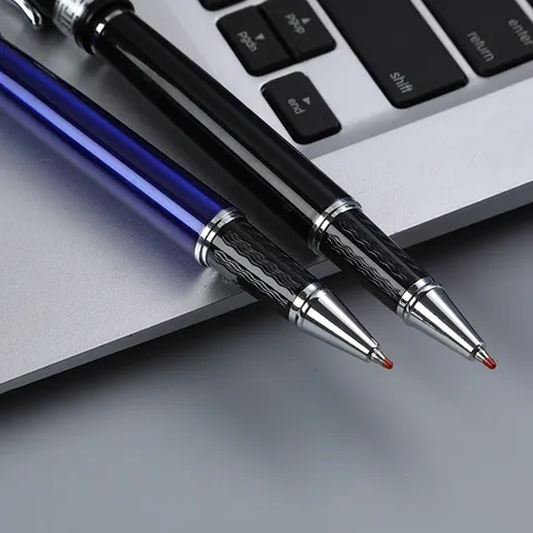 Minimalistische Metalen Zakelijke Balpen Zware Handtekening Gelpen Kantoor Schrijfwaren Cadeaupen Zwart Blauw Wit Zilver