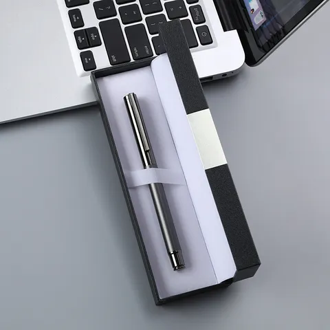 Professional Business Metal Rollerball Pen Set Water Based Pen With Gift Box Corporate Gift Advertising Pen Metal Shell Office Stationery