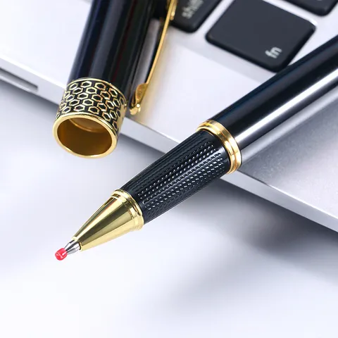 Bolígrafo de Metal para Negocios Rollerball Bolígrafo de Firma Tinta Negra Plumas Ejecutivas para Oficina Escuela