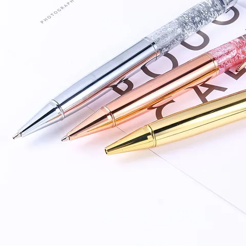 Creatieve Metalen Balpen Drijfzand Vloeistof Olie-Ingespoten Zakelijk Kantoor Schrijven Cadeau Reclame Balpen