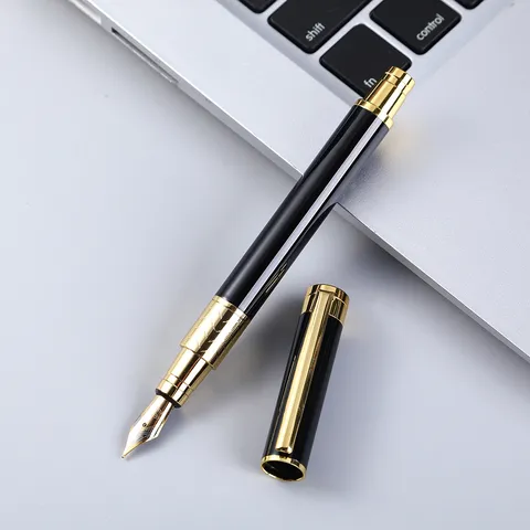 Stylo Plume en Métal Bureau Affaires Stylo de Signature Encre Calligraphie Papeterie Cadeau