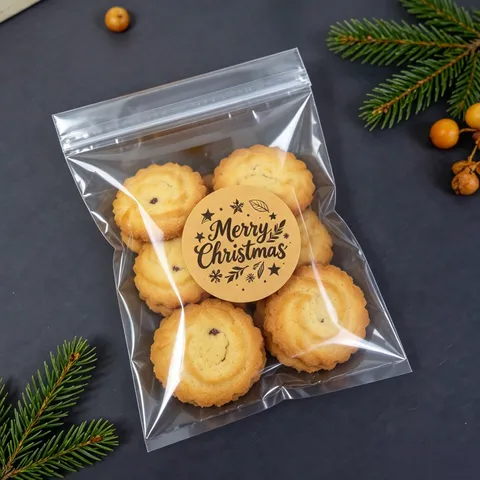 Vintage Kraft Paper Christmas Stickers Santa Snowman Gingerbread Man Gift Box Sealing Labels Holiday Gift Packaging