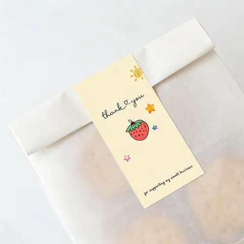 Thank You Stickers Bakery Gift Wrapping Sealing Labels Creative Cartoon Cute Design Self Adhesive Decorative Decals