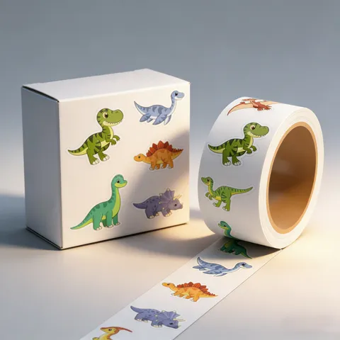 Cute Cartoon Dinosaur Adhesive Waterproof Stickers Decals For Guitar Laptop Luggage Aesthetic Stationery Decoration