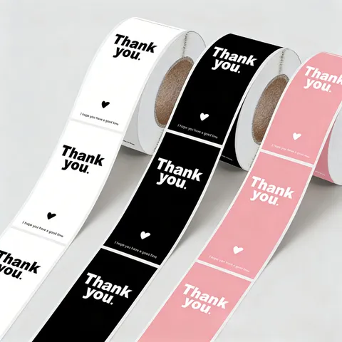 Roll Adhesive Thank You Seal Stickers For Baking Wedding Gift Decorative Label Stationery Supplies