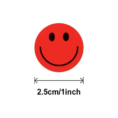 Roll Smile Face Stickers Cute Cartoon Expression Reward Decorative Sealing Stickers For Kids School Office