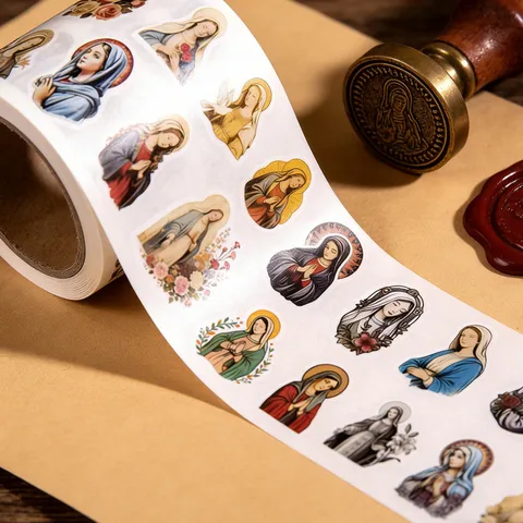 Vintage Religious Jesus And Madonna Washi Tape Roll Retro Christian Art Stickers For Journaling Scrapbooking Craft Decor