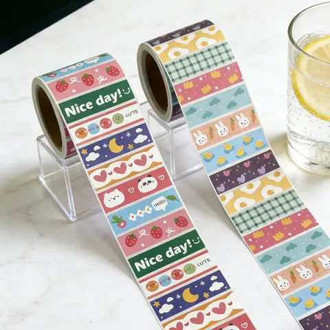 Ins Style Cute Cartoon Planner Washi Tape Decorative Adhesive Sticker Roll For Journal Scrapbooking School Office Supplies