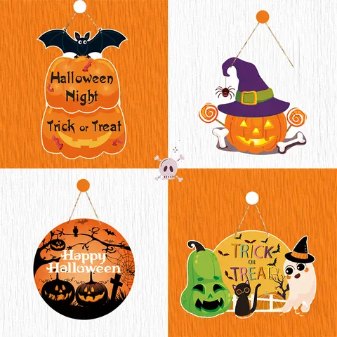 Decorazione per Festa di Halloween Appendiporta in Carta Sospensione a Parete Zucca Fantasma
