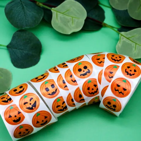 Halloween Pumpkin Ghost Bat Decorative Sticker Roll Festival Gift Craft Adhesive Sticker