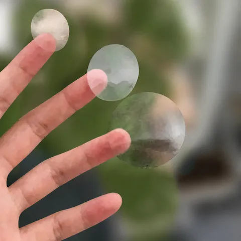 Transparent Round PVC Adhesive Sealing Labels Waterproof Packaging Stickers Clear Circle Sticking Seals For Home Office