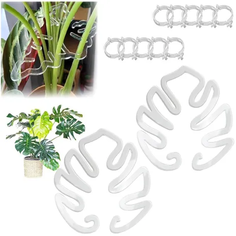 Acrylic Plant Support Ring Monstera Leaf Stem Fixed Holder Transparent Garden Vine Climbing Support Stake Decor