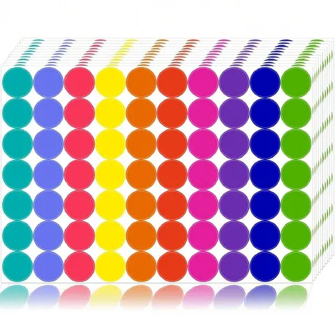 Colorful Dot Stickers Round Adhesive Labels Mixed Color Blank Marker DIY Creative Sticker For Office School Home