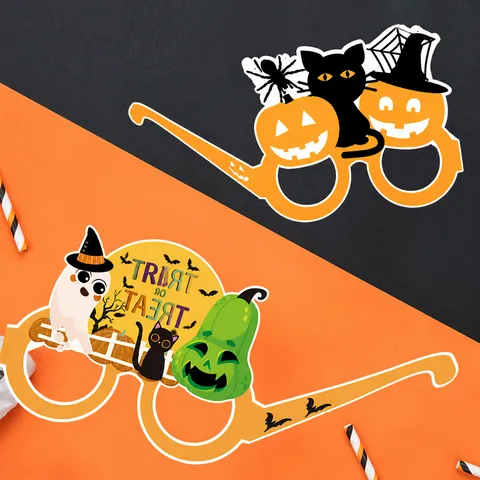 Papier Party Brille Festliche Feiertag Kostüm Requisiten Halloween Weihnachten Abschluss Party Dekoration Brille