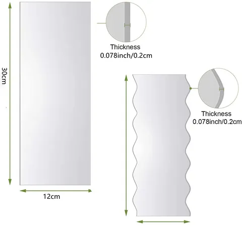 Transparent Acrylic Cake Scraper 2-Piece Set Clear Butter Cake Smoother Decorating Comb Kitchen Baking Tools