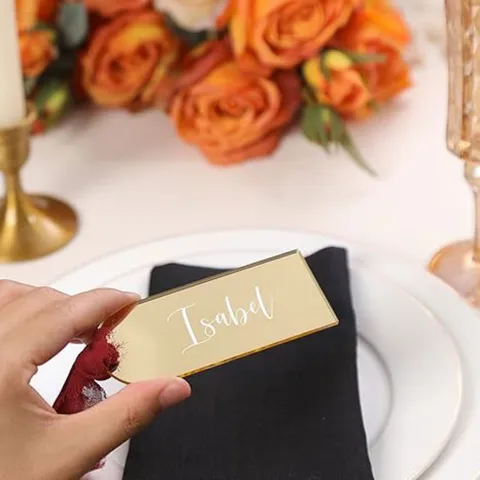 Tarjetas de Sitio de Acrílico Letreros DIY para Boda Números de Mesa Letreros de Asientos Letreros Acrílicos en Blanco para Decoración de Mesa