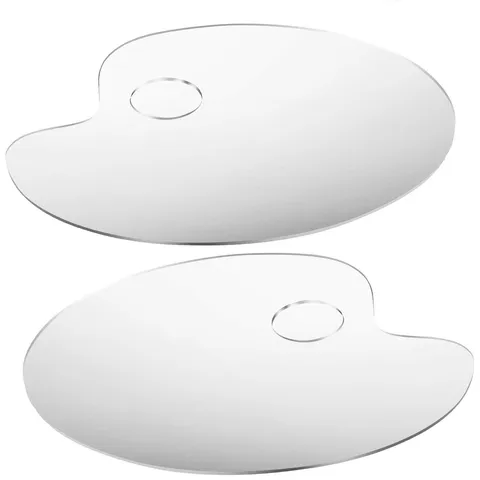Transparent Acrylic Paint Palette Oval Art Color Mixing Tray Clear Pigment Board with Thumb Hole for Painting Art