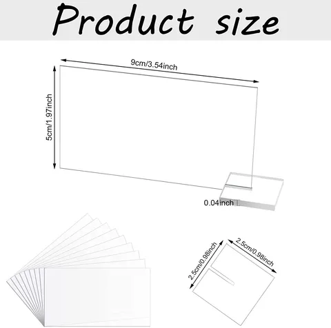 Letrero de Mesa de Acrílico Transparente Tarjetas de Sitio Números de Mesa Vacíos para Fiesta Banquete Decoración Soporte Transparente