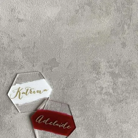 Tarjetas de Sitio de Acrílico Transparente Signos de Número de Mesa Hexágono Nombres de Boda Decoración de Fiesta DIY