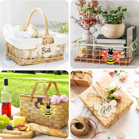 Panneau Suspendu Creux en Bois Non Fini DIY Vierge Pâques Noël Artisanat Ornement Tranches de Bois Avec Cordes Pour Décoration Fête Maison