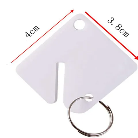 Leere Acryl Schlüsselanhänger Mit Metallringen Weiße Schlüsseletiketten Für Schrankorganisation