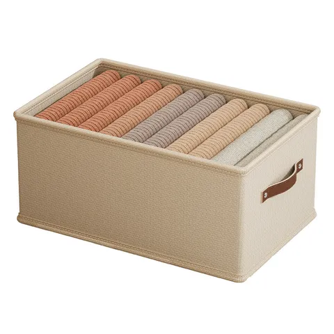 Foldable Fabric Storage Box Wardrobe Organizer Drawer Type Clothes Storage Bin For Home Bedroom