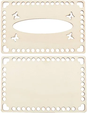 Base de Panier au Crochet en Bois DIY Forme de Cœur Rond Creux Fond de Sac Organisateur de Maison Décoration Artisanat