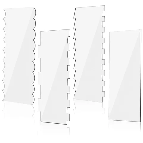 Transparant Acryl Taartschraper Voor Crème Glazuur Deegsnijder Keuken Bakgerei Decoratie Apparatuur