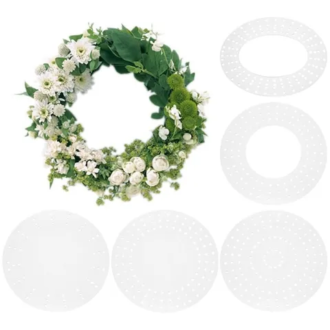Acrylique Transparent Rond Ovale Perforé Couronne Forme Artisanat DIY Anneau Maison Festival Vacances Fête Décoration