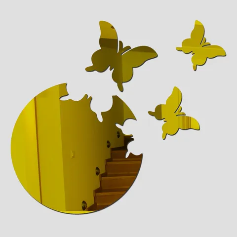 3D Butterfly Mirror Wall Stickers Acrylic Removable Wall Decals DIY Art Murals Home Decor for Living Room Bedroom