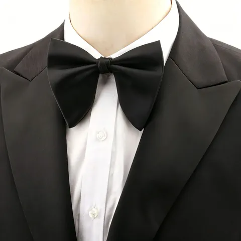 Men's Formal Business Satin Bow Tie Solid Color Classic Wedding Party Tuxedo Bowknot Polyester Neckwear
