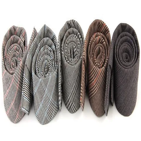 Men's Narrow Necktie Cotton Plaid Business Formal Suit Neck Tie British Style Casual Fashion Neck Wear