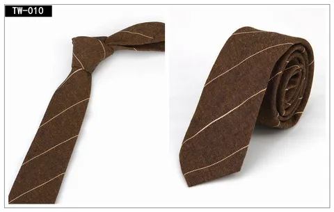Men's Fashion Casual Cotton Striped Necktie Business Formal Narrow Neck Tie For Work Office Professional Wear