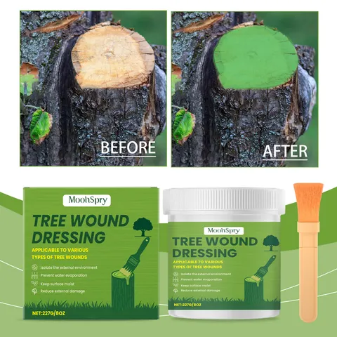 Moonspry Tree Wound Dressing Healing Agent Pruning Sealer Plant Wound Repair Compound With Brush For Garden Outdoor