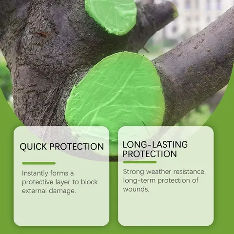 Moonspry Tree Wound Dressing Healing Agent Pruning Sealer Plant Wound Repair Compound With Brush For Garden Outdoor