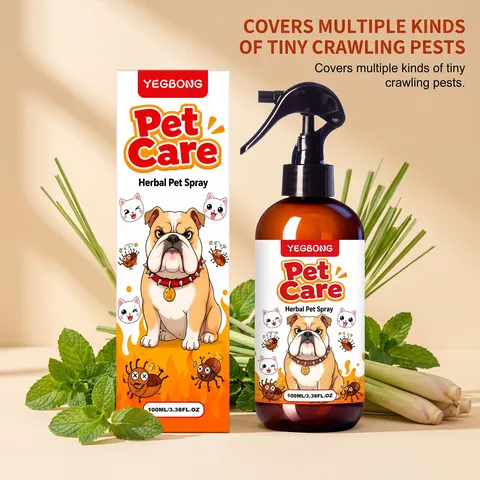 Spray Repelente de Pulgas y Garrapatas a Base de Hierbas para Perros Protección Eficacia Cuidado Diario Suministros de Limpieza
